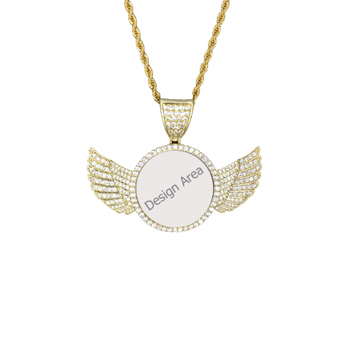 Colgante de oro con alas