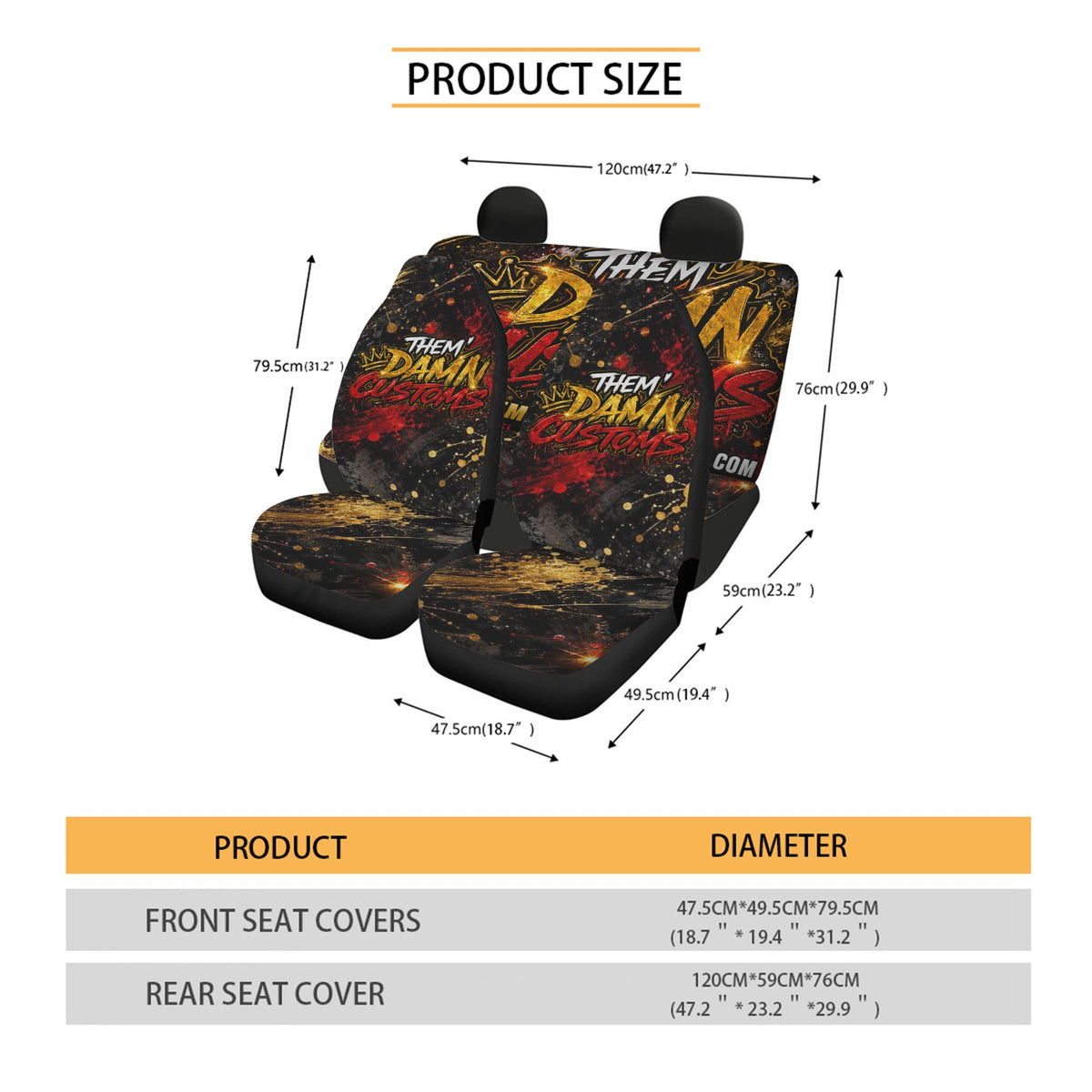 Custom Car Seat Cover Set