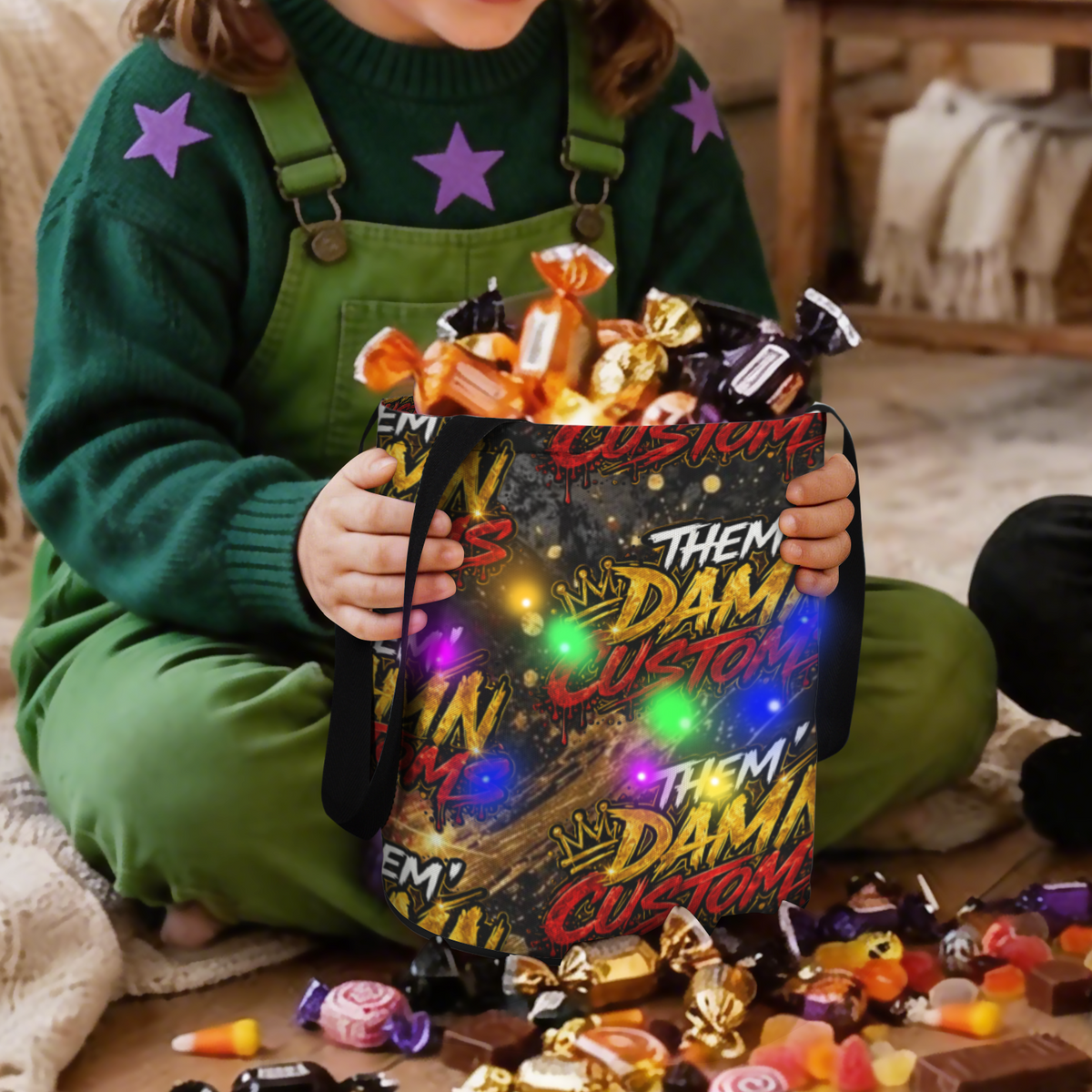 Halloween Multi-Color LED Light-Up Candy Bag