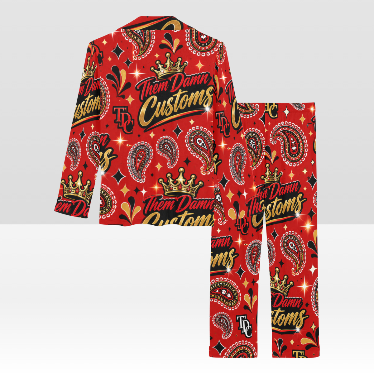Women's Long Pajama Set (Button Down)