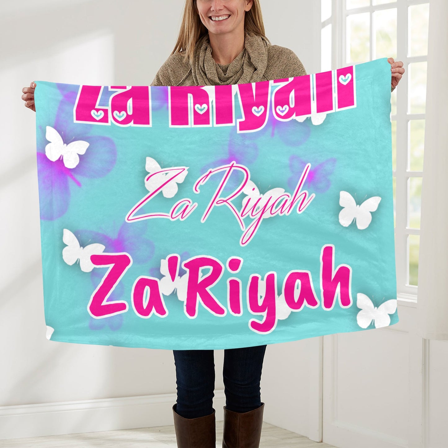 Manta de bebé de 76x101 cm con estampado integral (personalizable)