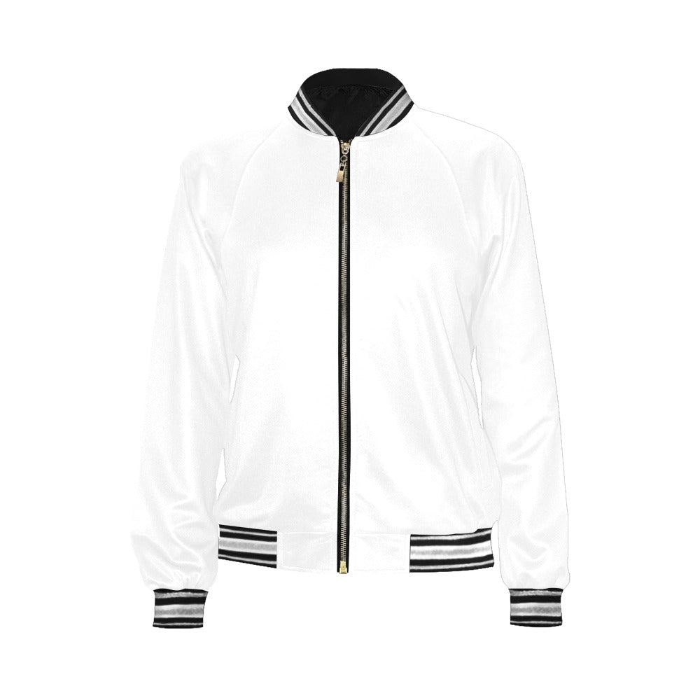 All Over Print Bomber Jacket for Women
