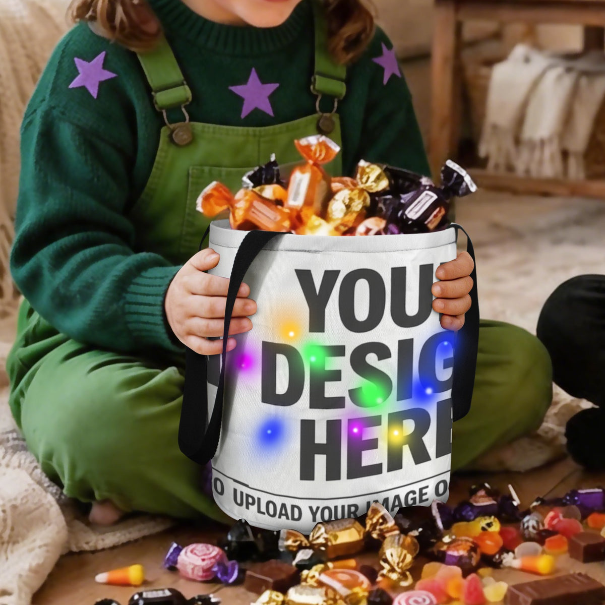 Halloween Multi-Color LED Light-Up Candy Bag