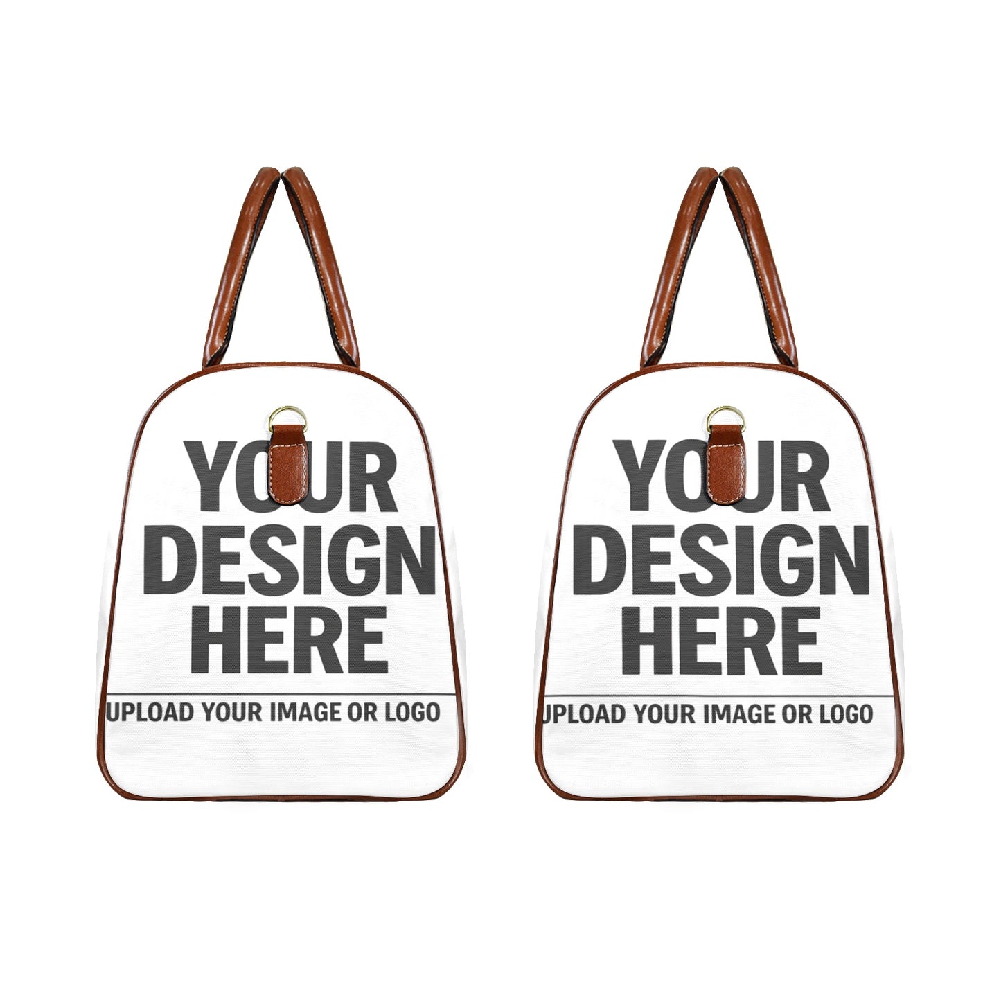 Waterproof Travel Bag (Brown Handles)