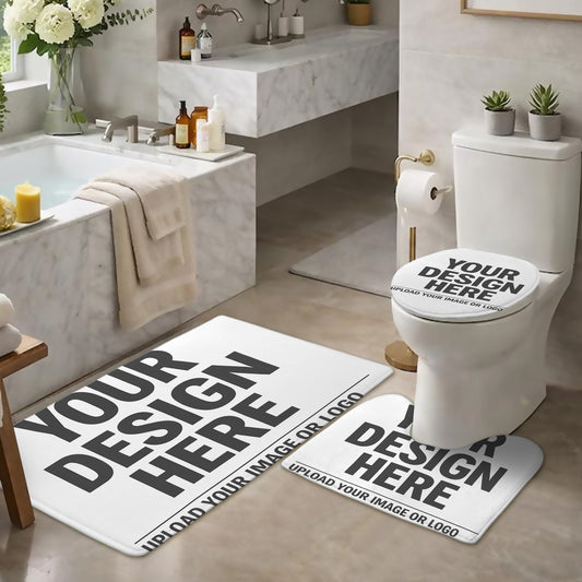 3-Piece Bathroom Rug Set (90x61cm)