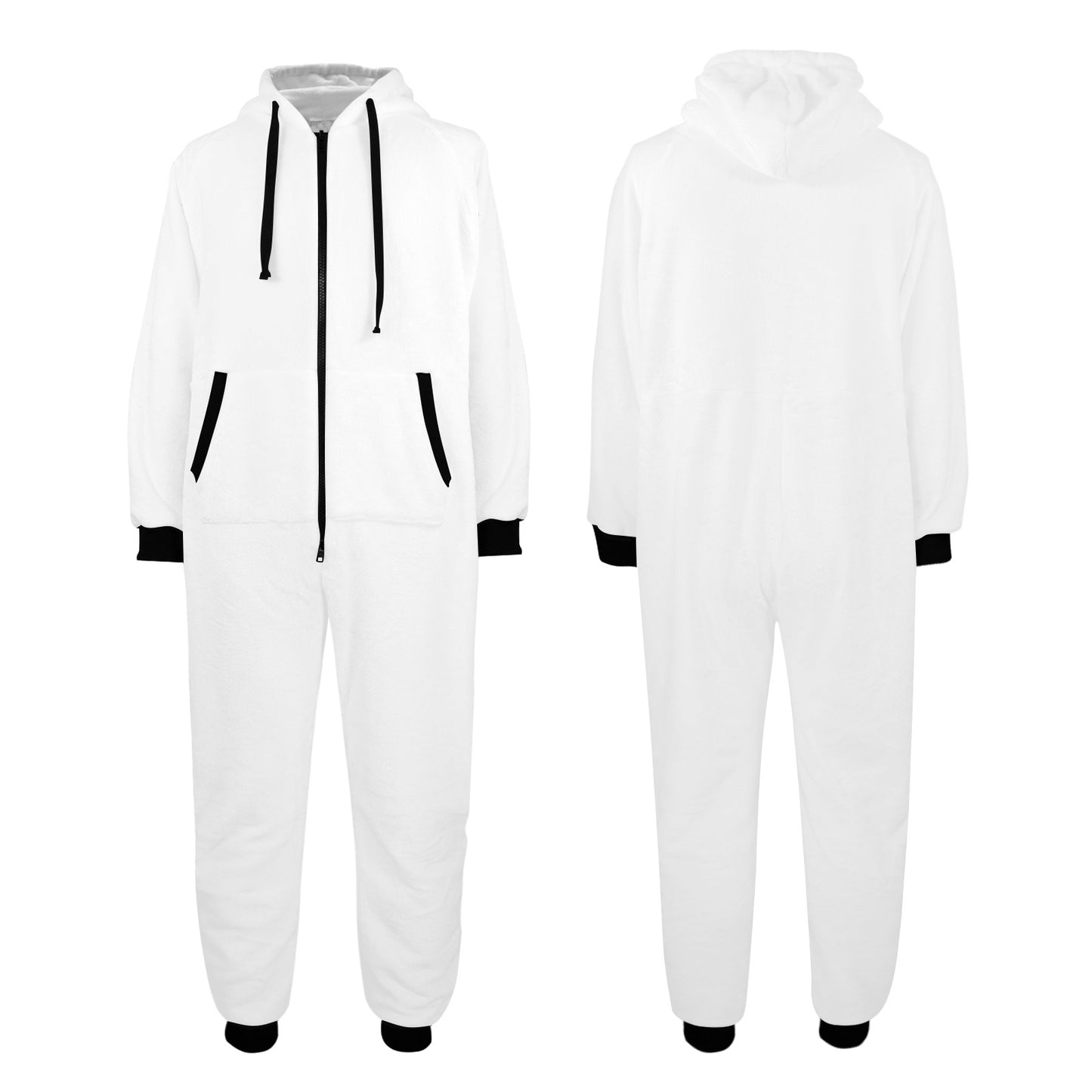 Unisex One-Piece Zip Up Hooded Pajamas