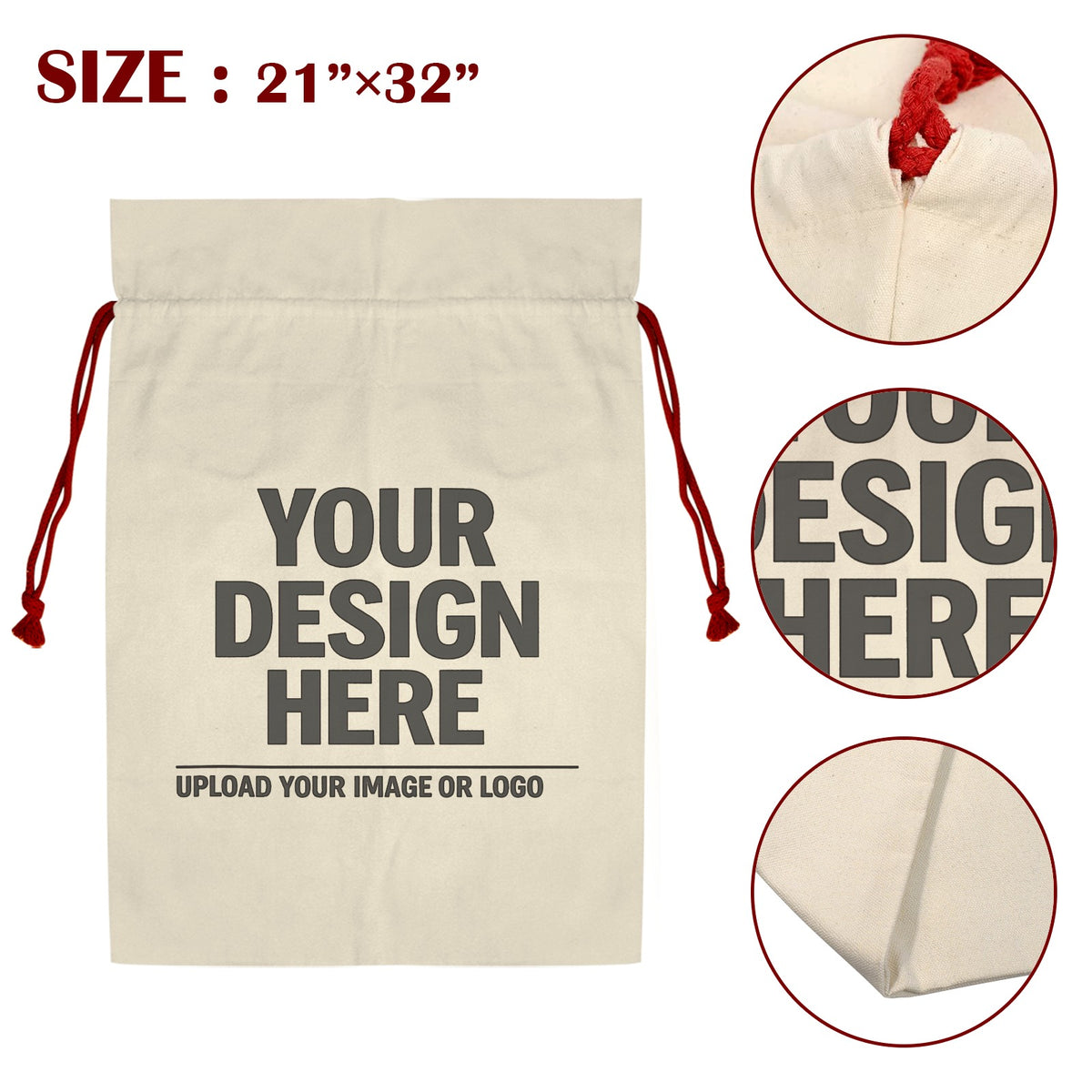 Santa Claus Drawstring Bag 21"x32" (Two Sides Printing)