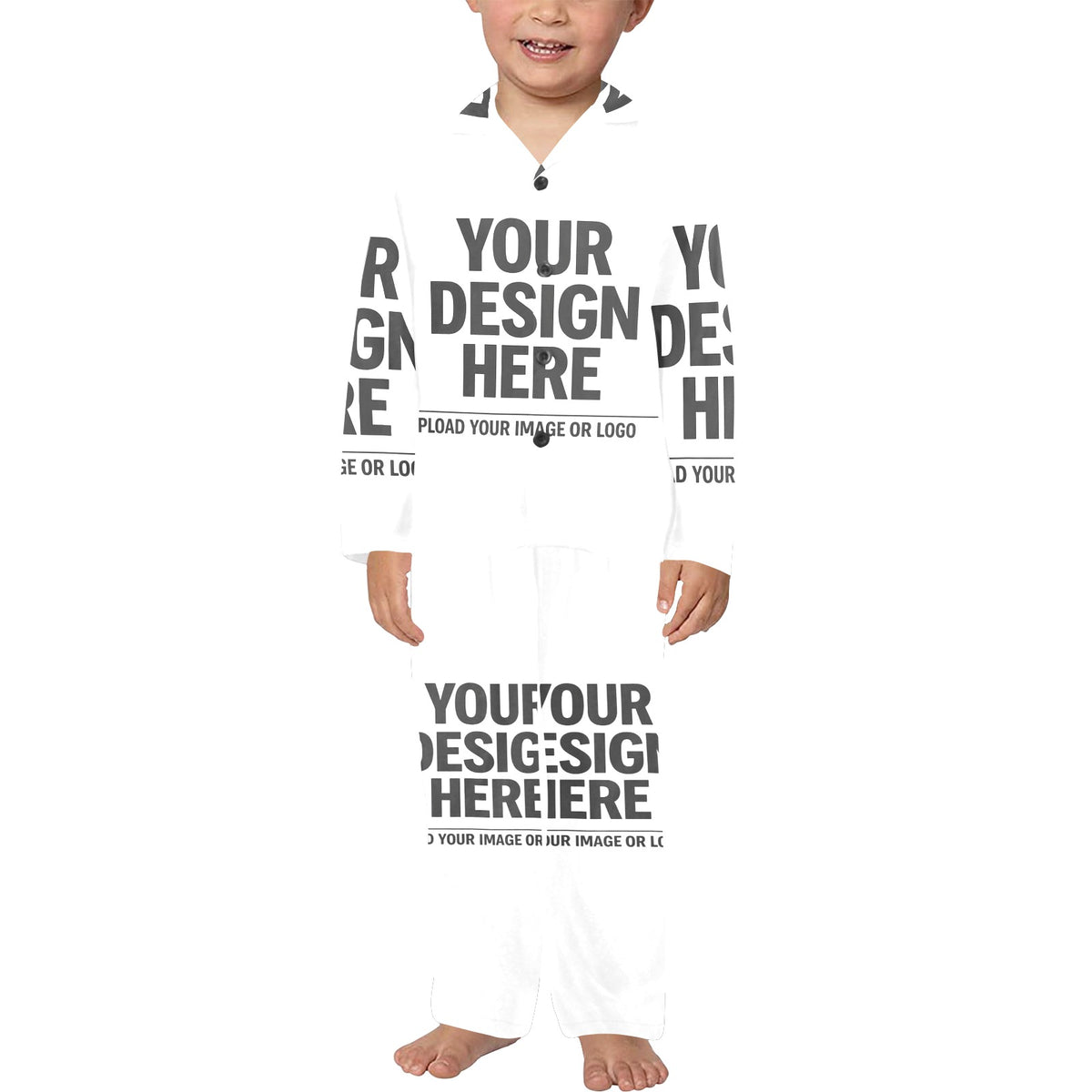 Little Kids V-Neck Long Pajama Set