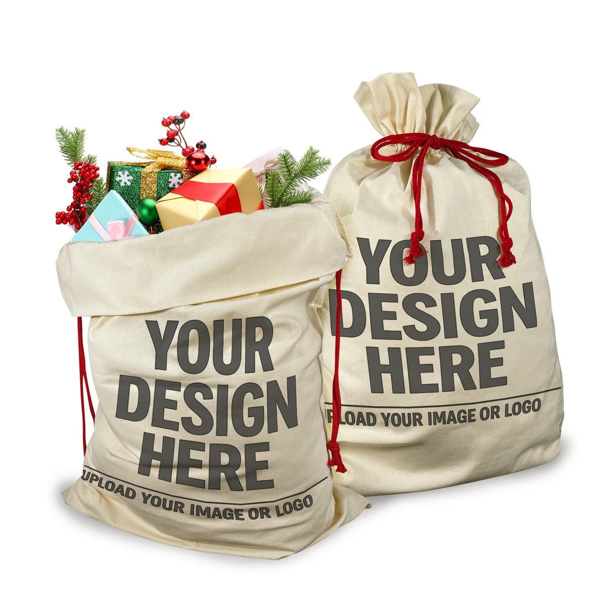 Santa Claus Drawstring Bag 21"x32" (Two Sides Printing)