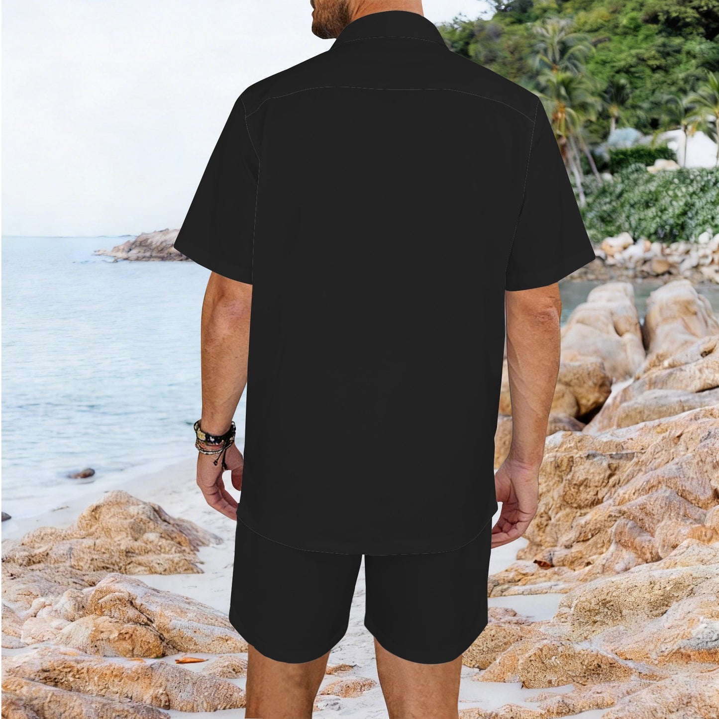 Men's Hawaiian Shirt & Shorts Set