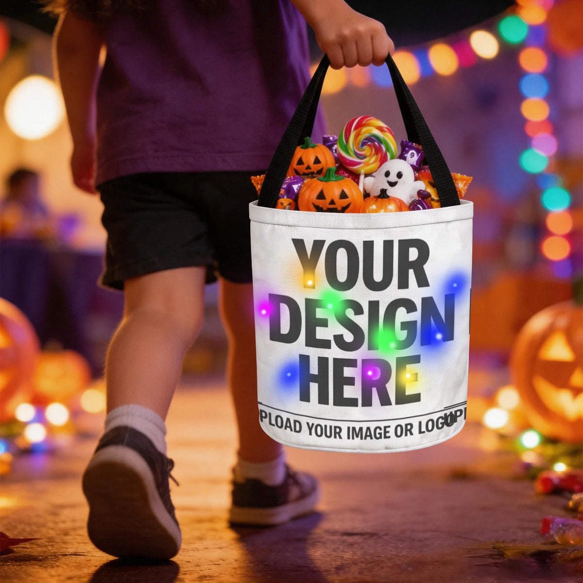 Halloween Multi-Color LED Light-Up Candy Bag