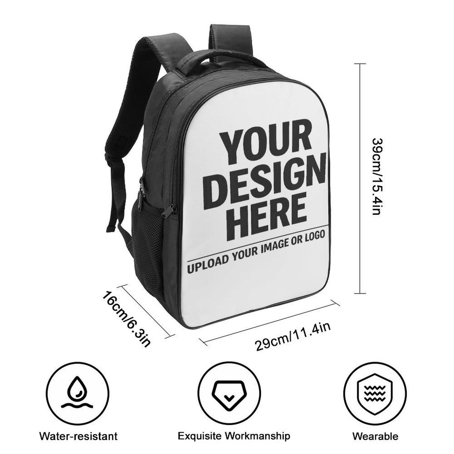 2 Compartment Backpack (Plain Straps)