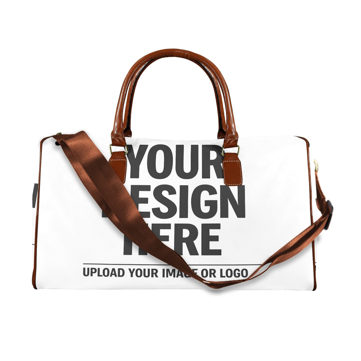 Waterproof Travel Bag (Brown Handles)
