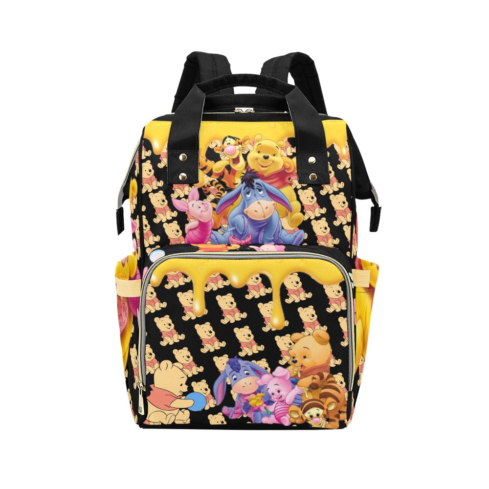 Multi-Function Diaper Backpack/Diaper Bag (All Over Print) Winnie the Pooh