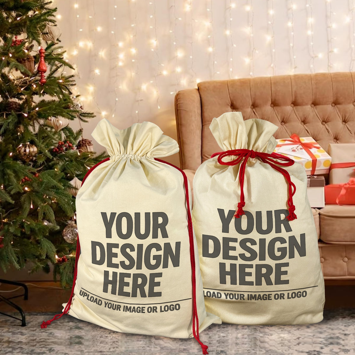 Santa Claus Drawstring Bag 21"x32" (Two Sides Printing)