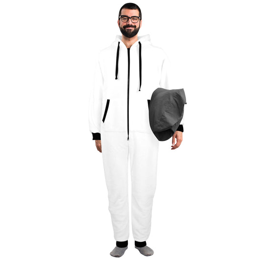 Unisex One-Piece Zip Up Hooded Pajamas