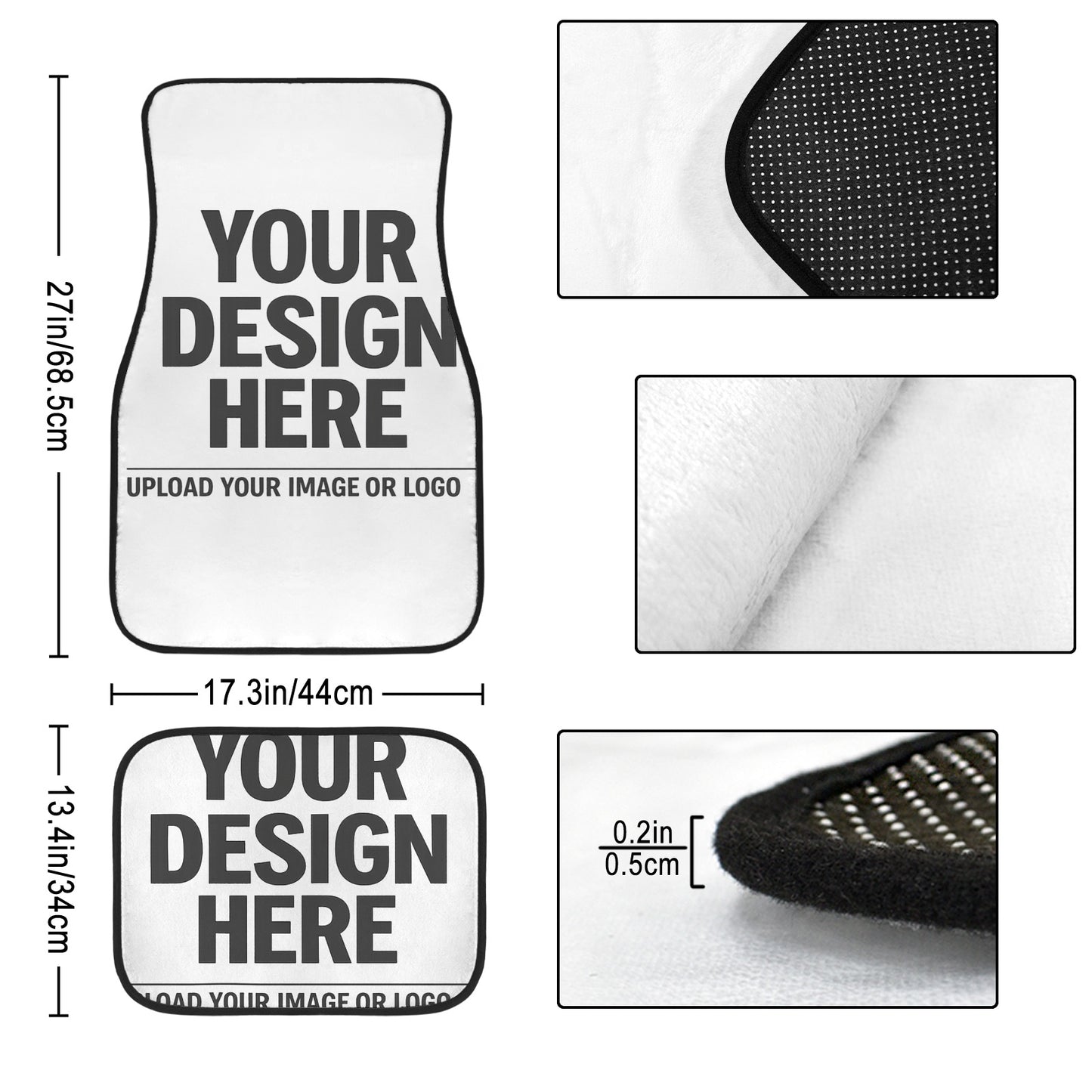 Custom 4-Piece Car Floor Mats
