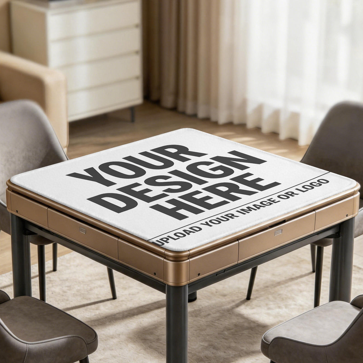 Stitched-Edge Mahjong Table Mat