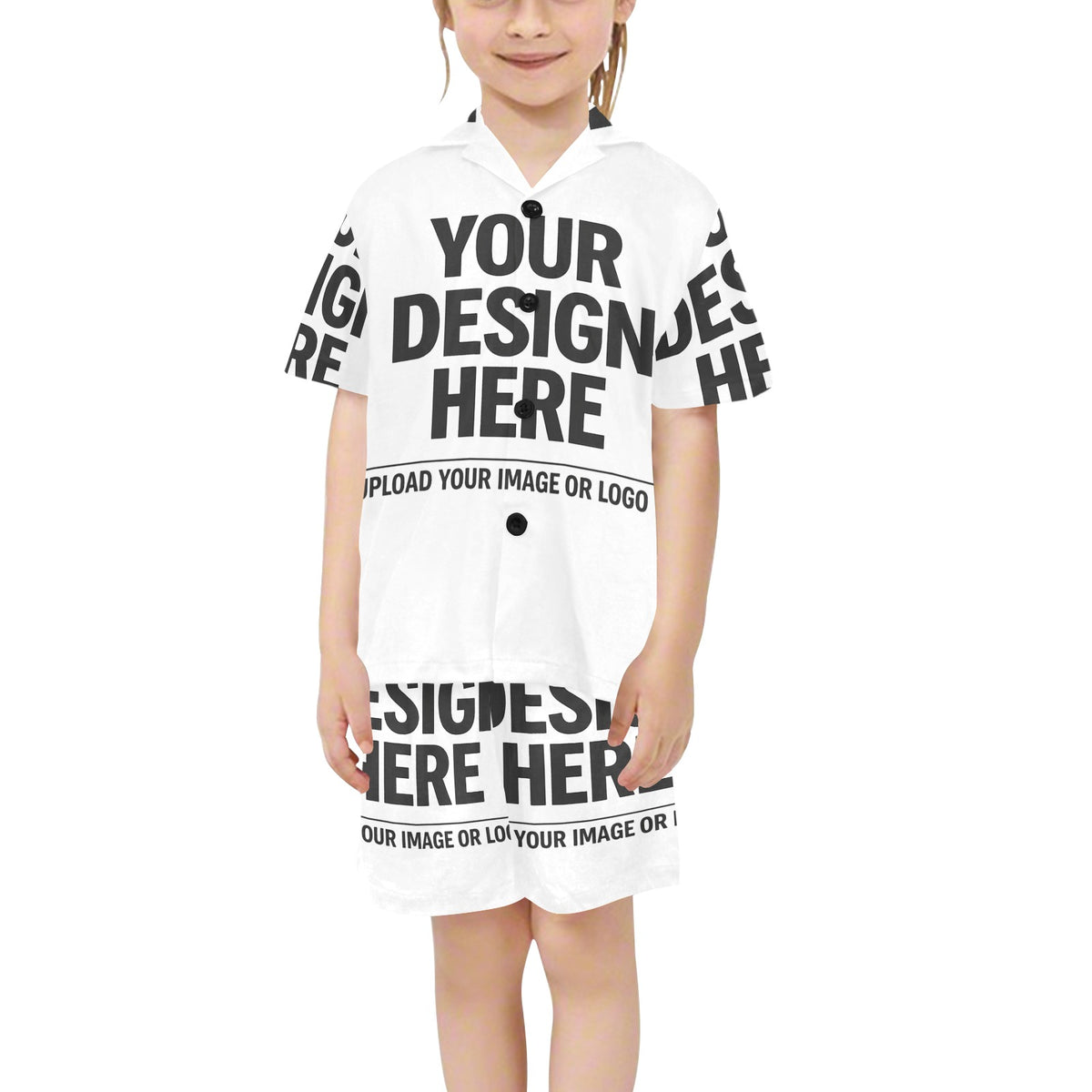 Little Kids V-Neck Short Pajama Set