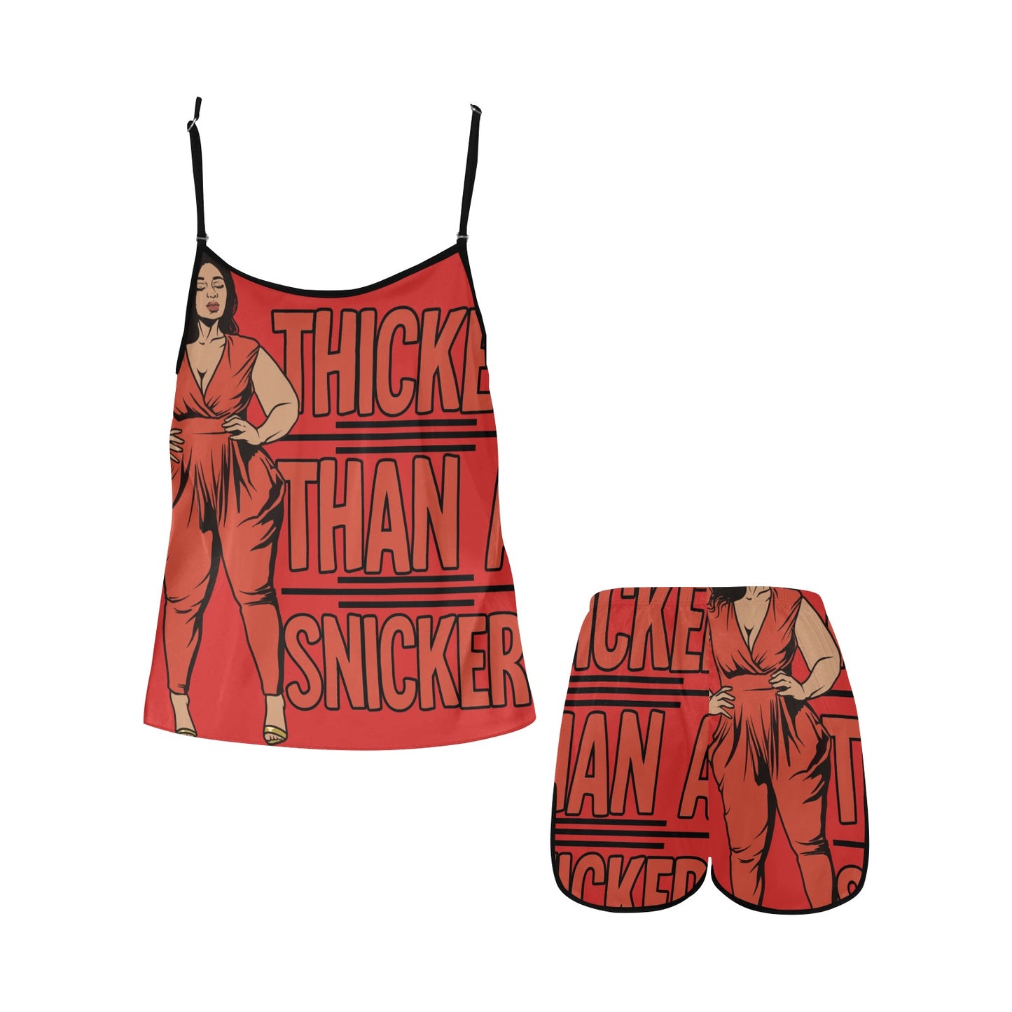 Women's Spaghetti Strap Short Pajama Set
