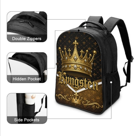 2 Compartment Backpack (Black Straps)