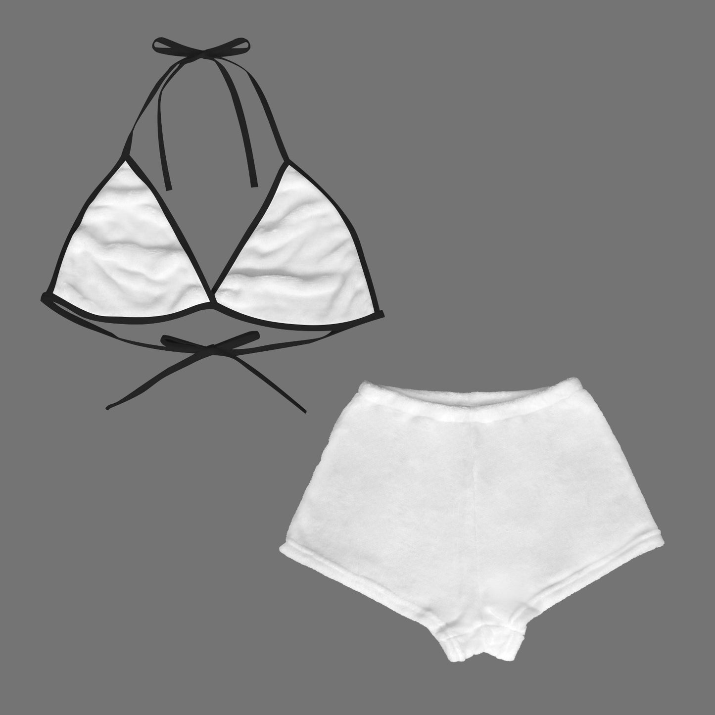 Women's Flannel Bikini Top & Shorts Pajamas