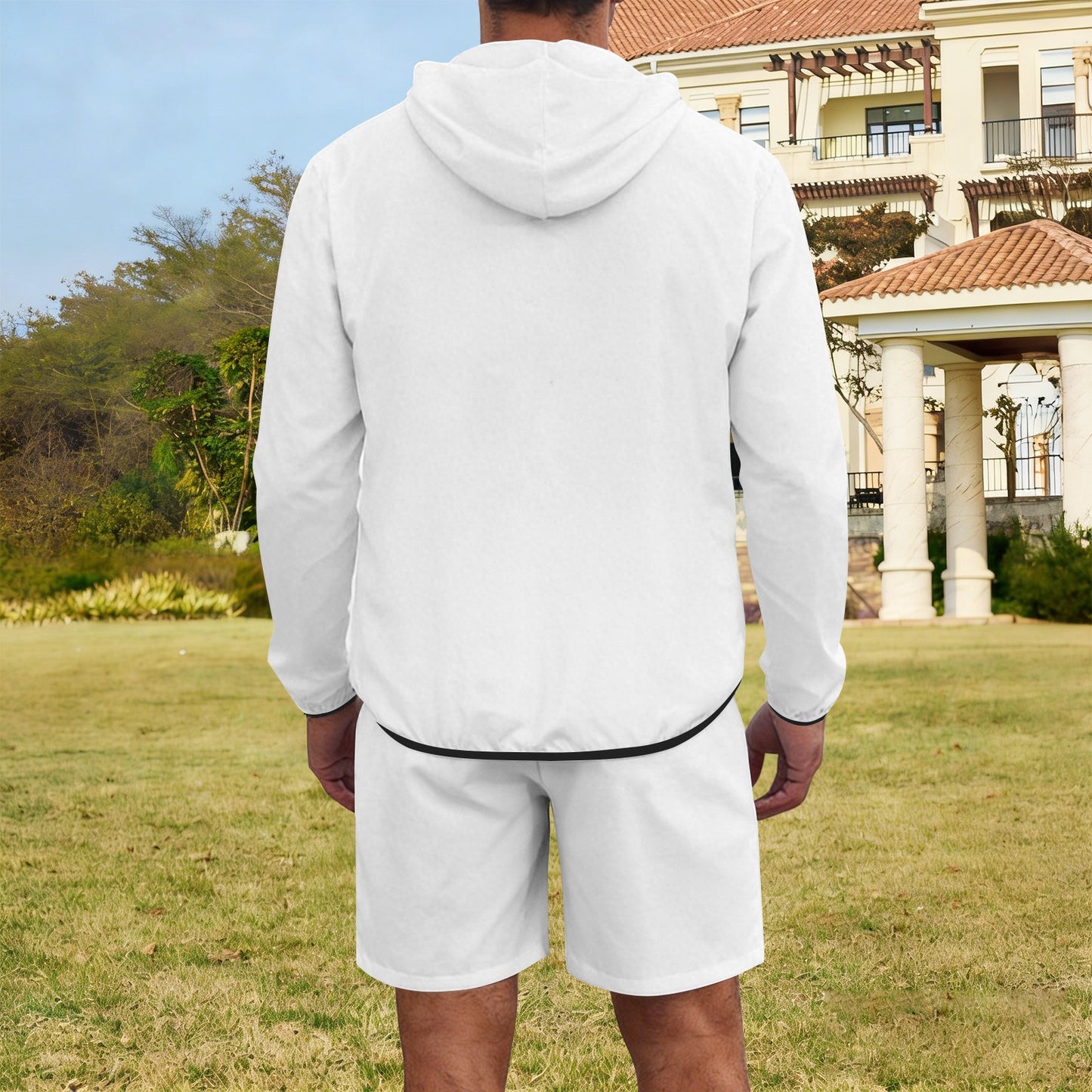 Men's Lightweight Sun Hoodie & Shorts Set