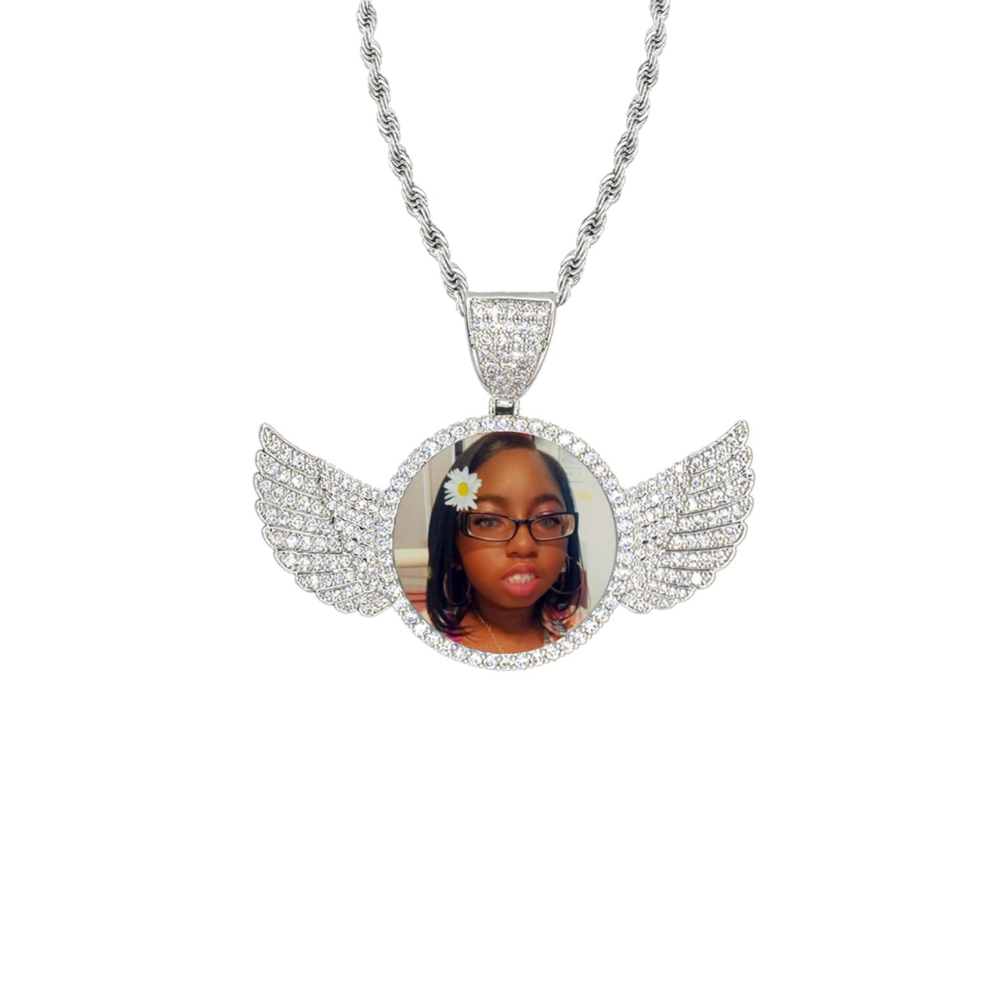 Silver Pendant with Wings