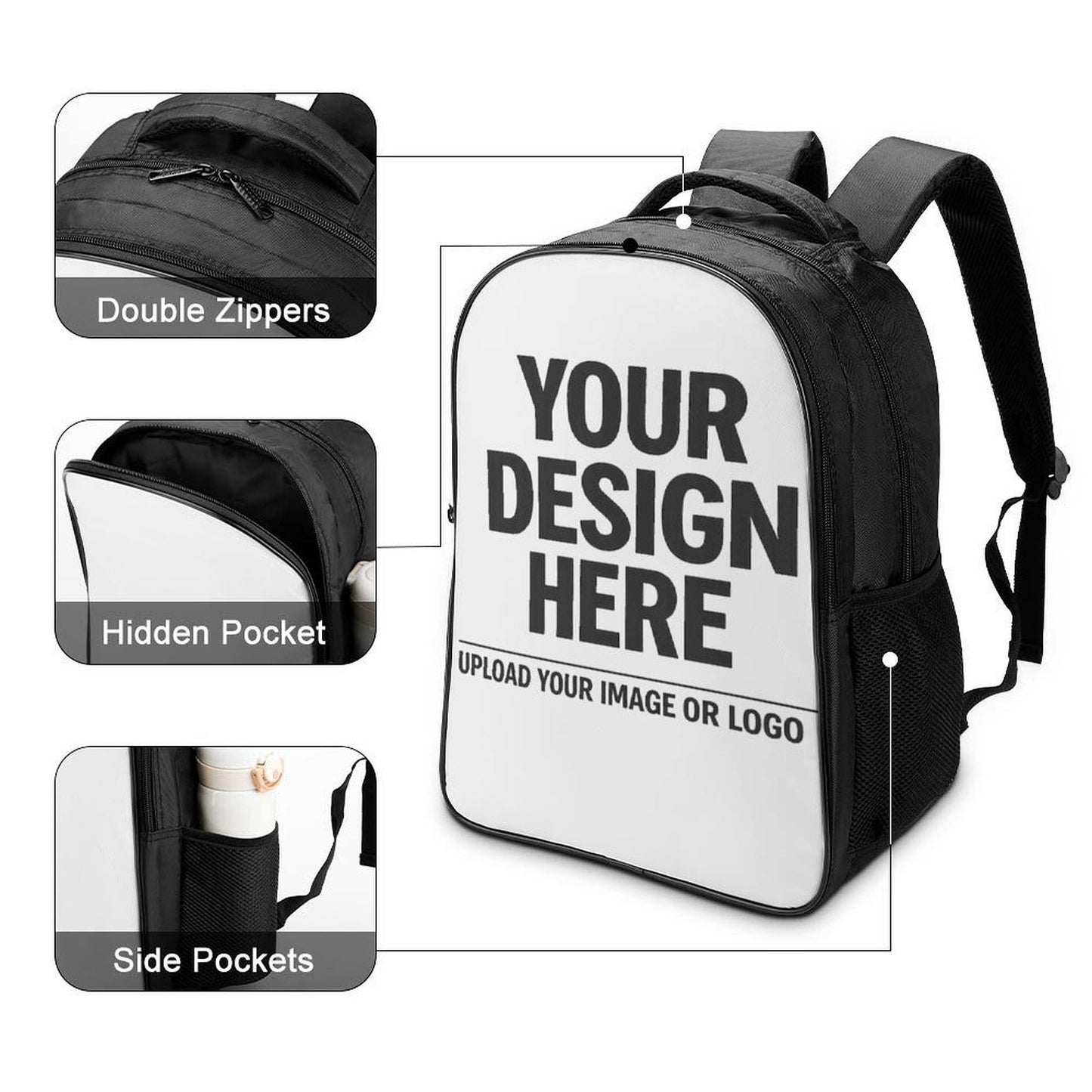2 Compartment Backpack (Plain Straps)