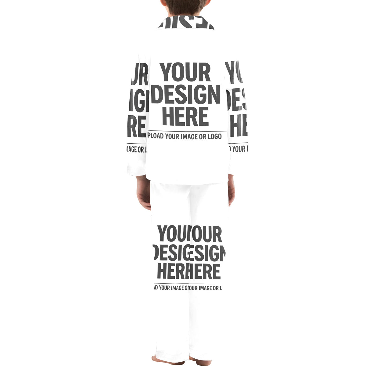 Big Kids V-Neck Long Pajama Set