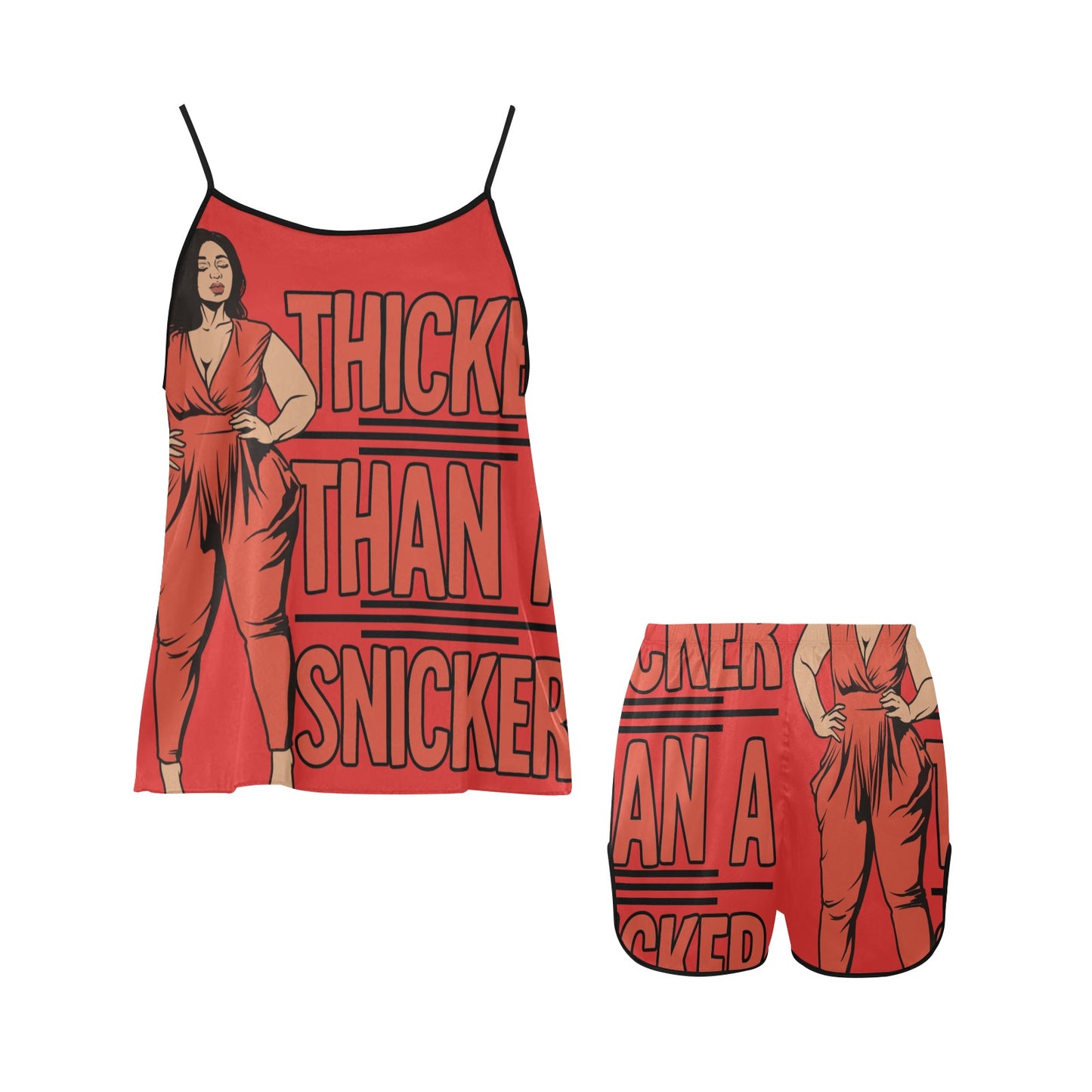 Women's Spaghetti Strap Short Pajama Set