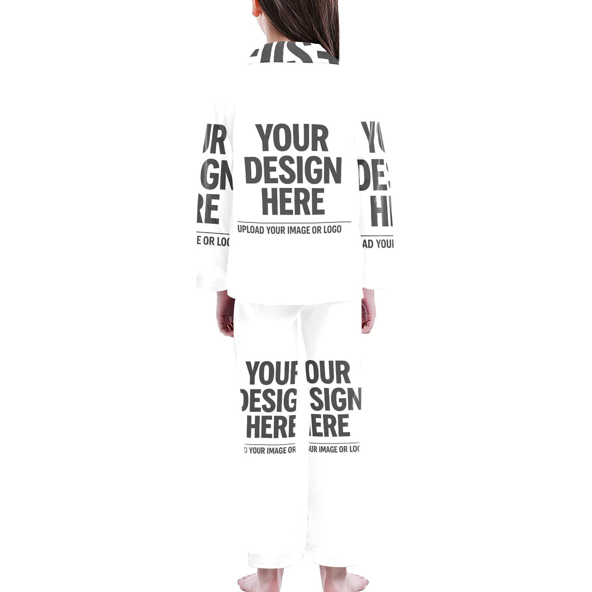 Big Kids V-Neck Long Pajama Set