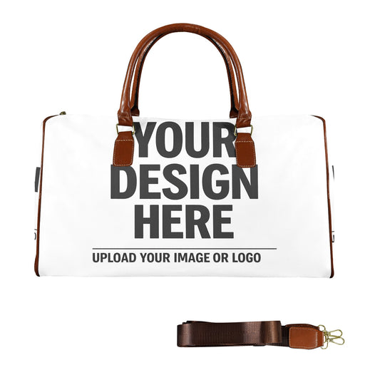 Waterproof Travel Bag (Brown Handles)
