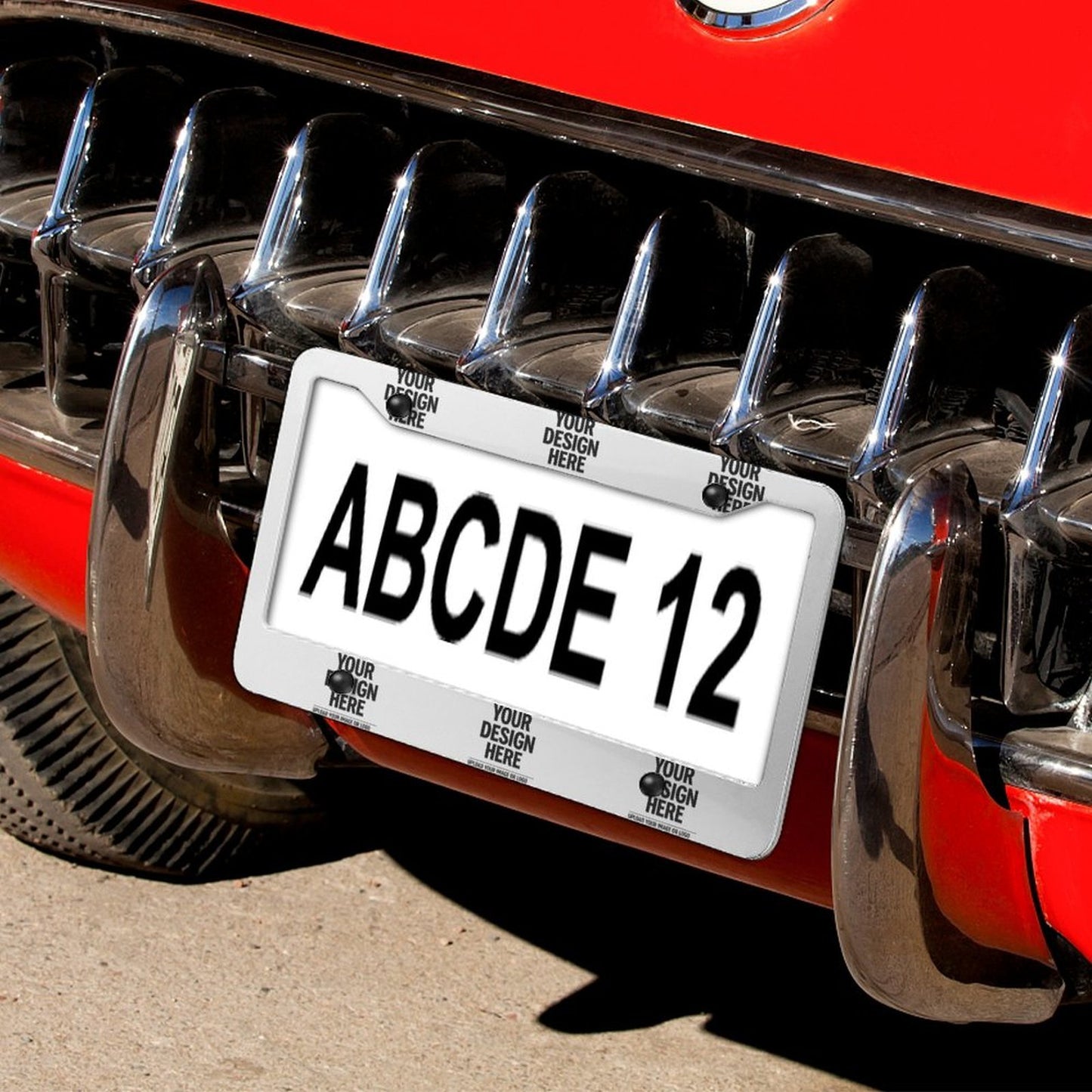 Custom License Plate Frame (4 Round Holes)