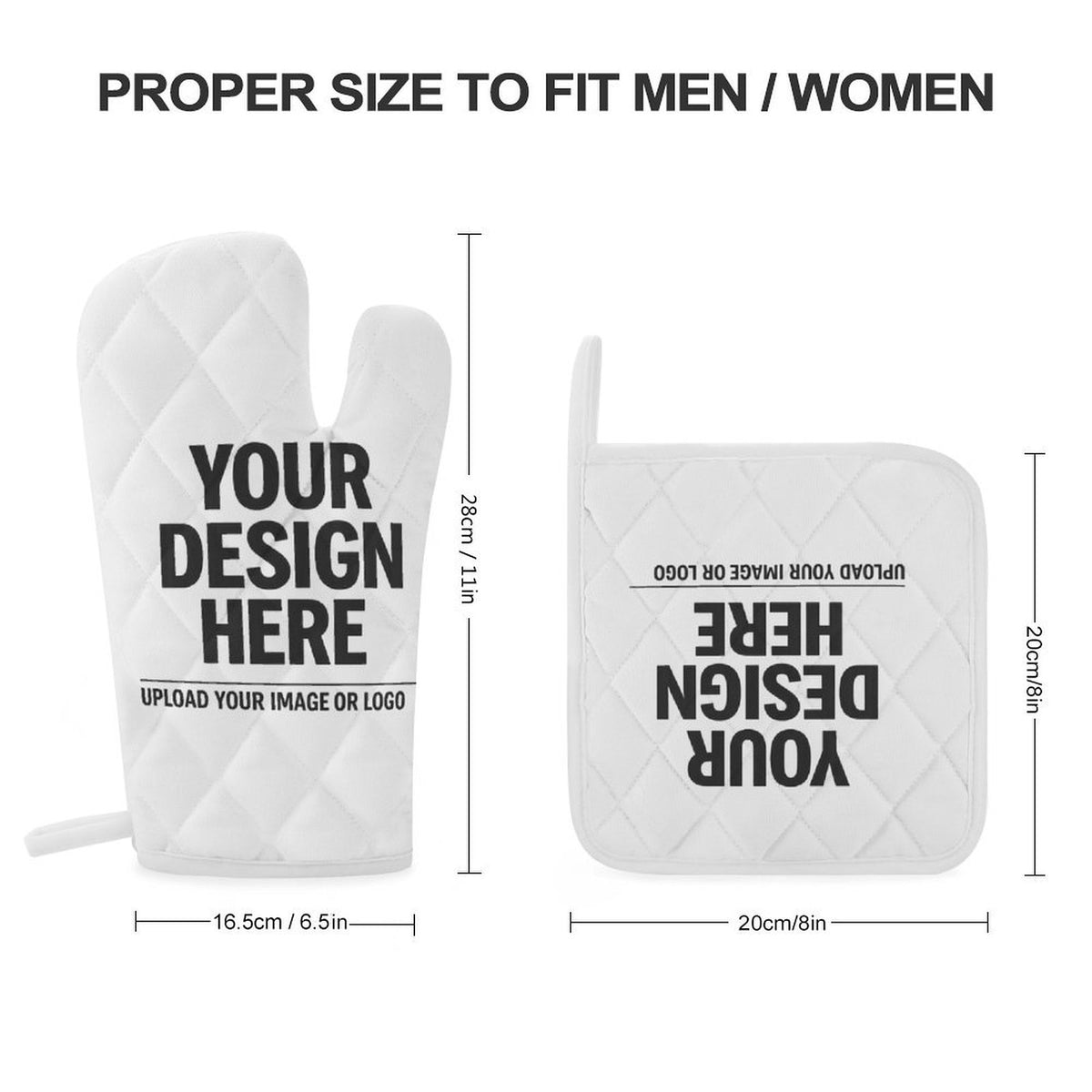 Heat Resistant Oven Mitt With Pot Holder