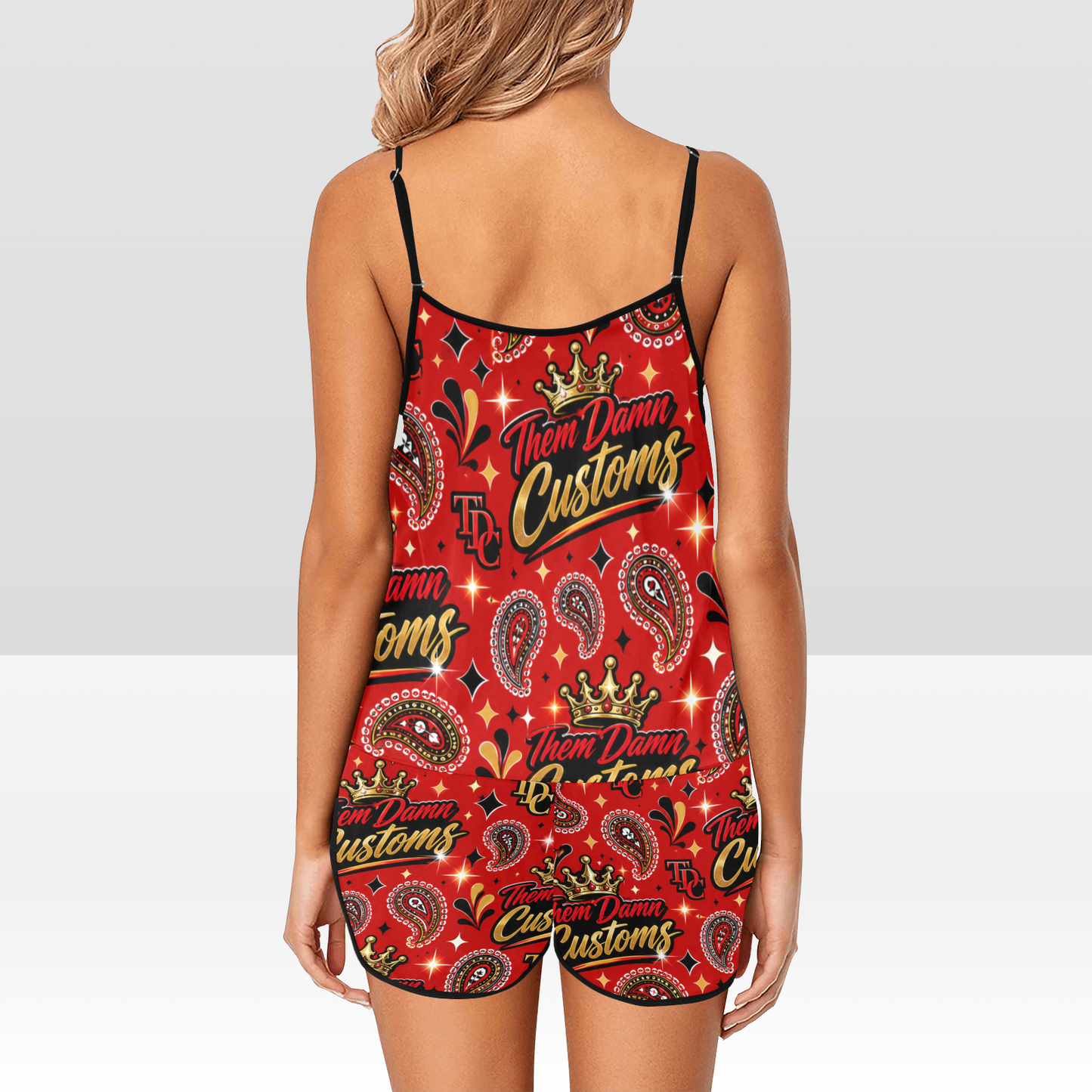 Women's Spaghetti Strap Short Pajama Set