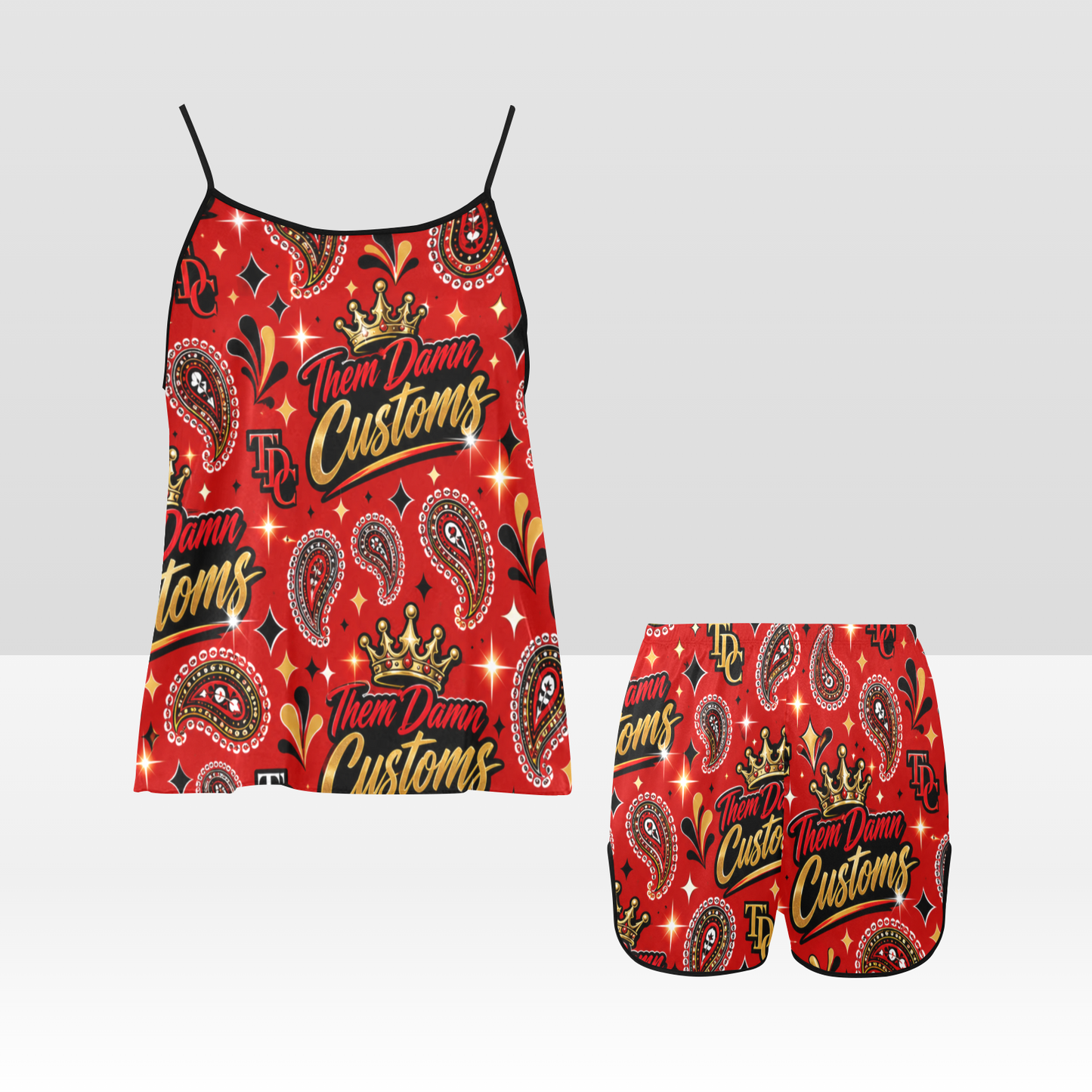 Women's Spaghetti Strap Short Pajama Set