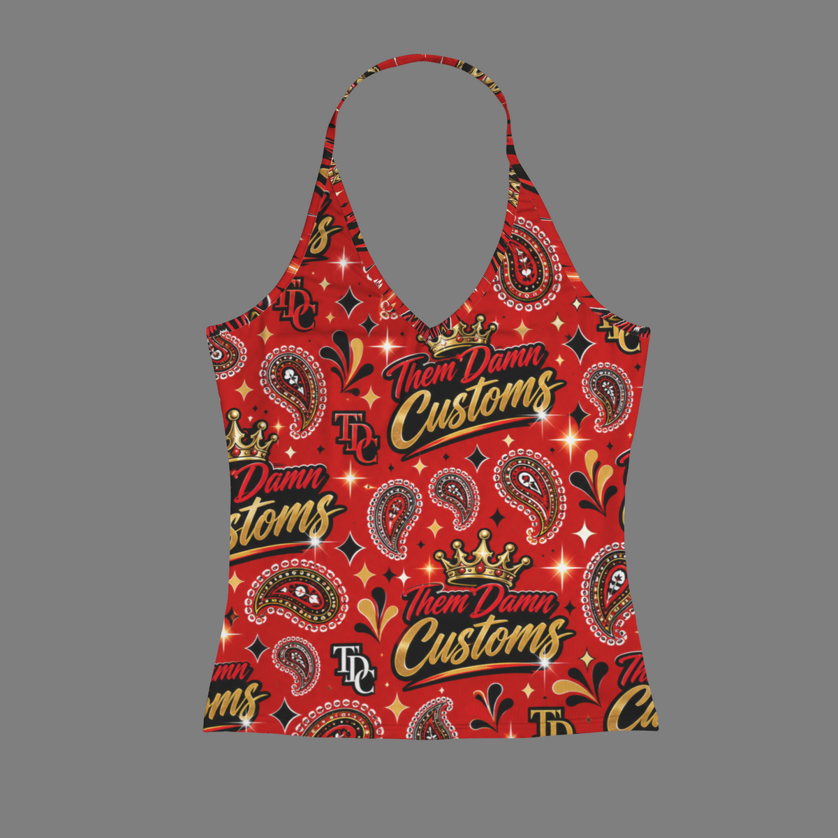 Women's V-Neck Halter Top