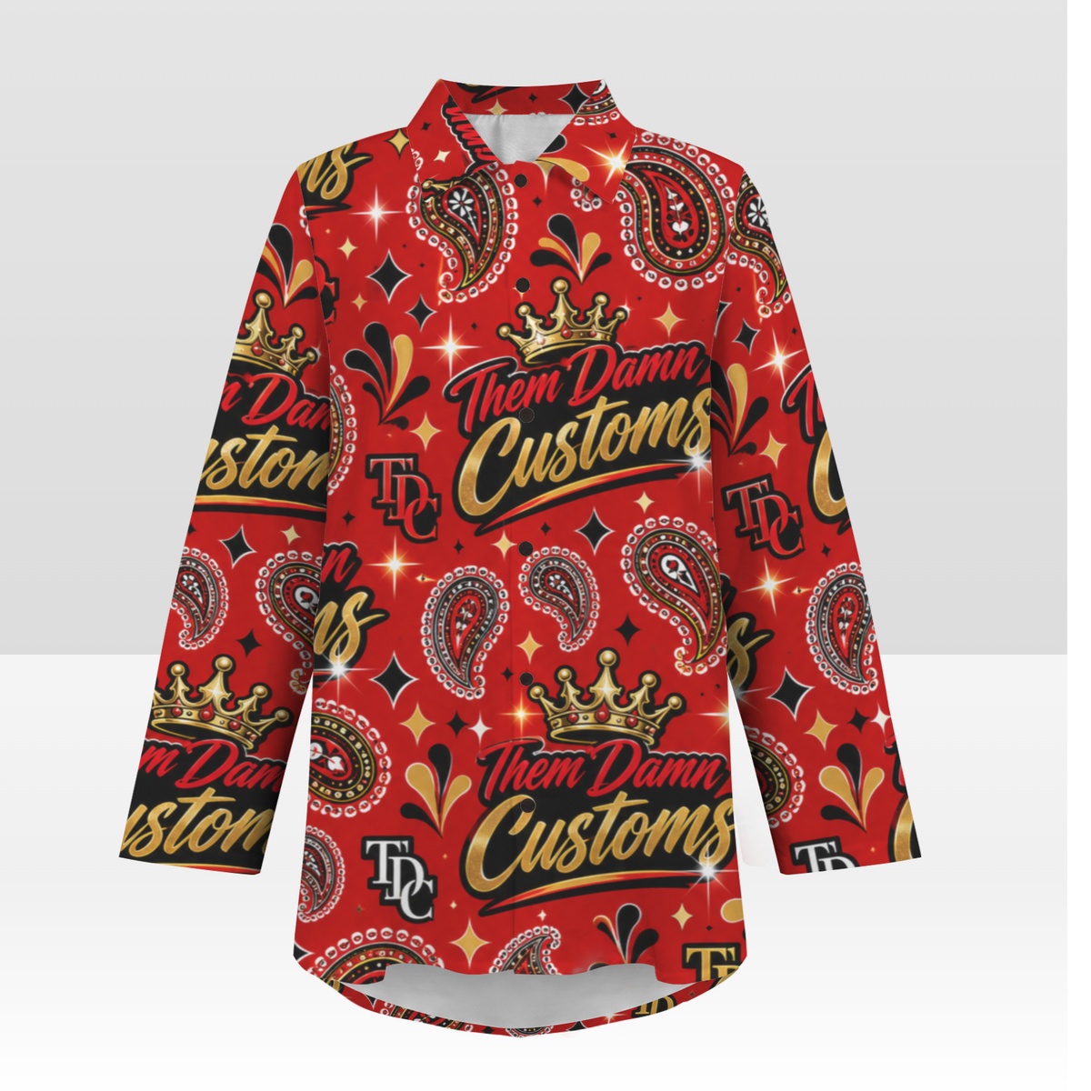 Women's Long Sleeve Curved Hem Shirt
