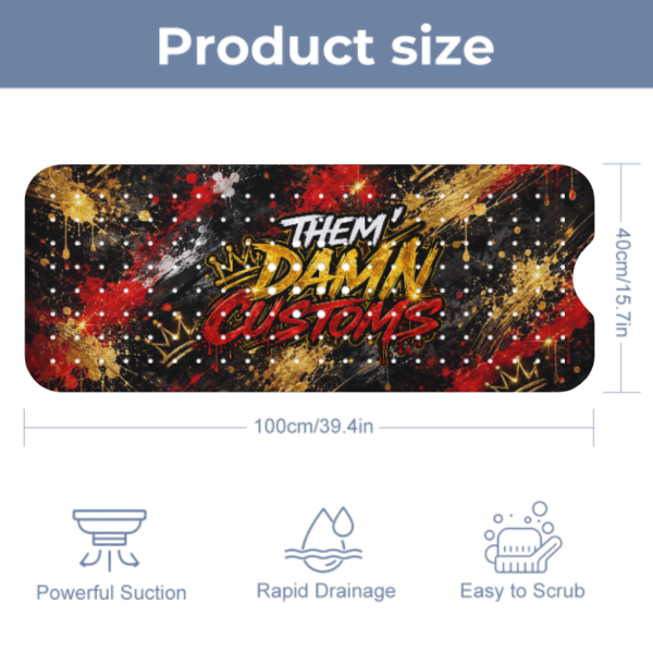 Bathroom Suction Cup Anti-slip Mat 100 x 40cm