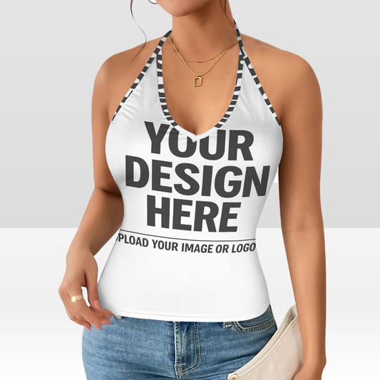 Women's V-Neck Halter Top