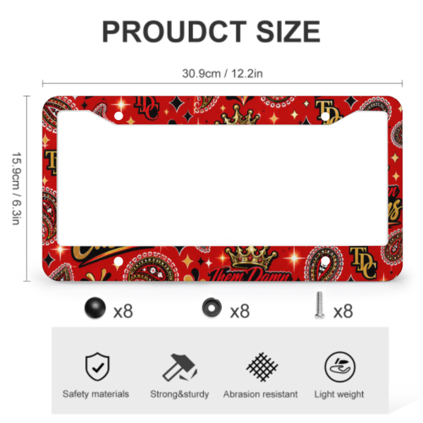 Custom License Plate Frame (4 Round Holes)