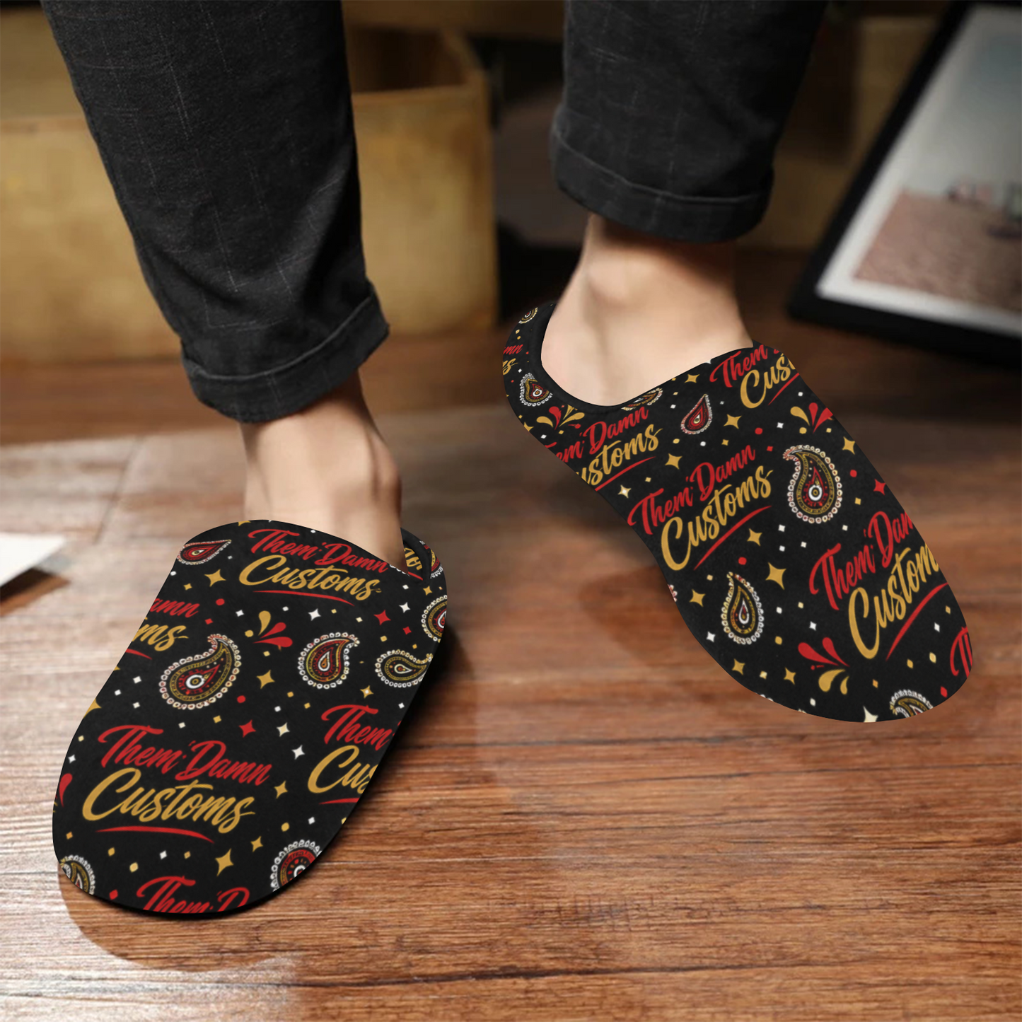 Men's Non-Slip Cotton Slippers