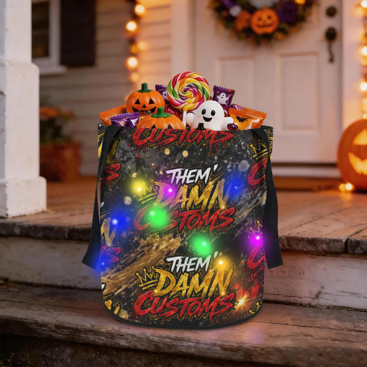Halloween Multi-Color LED Light-Up Candy Bag