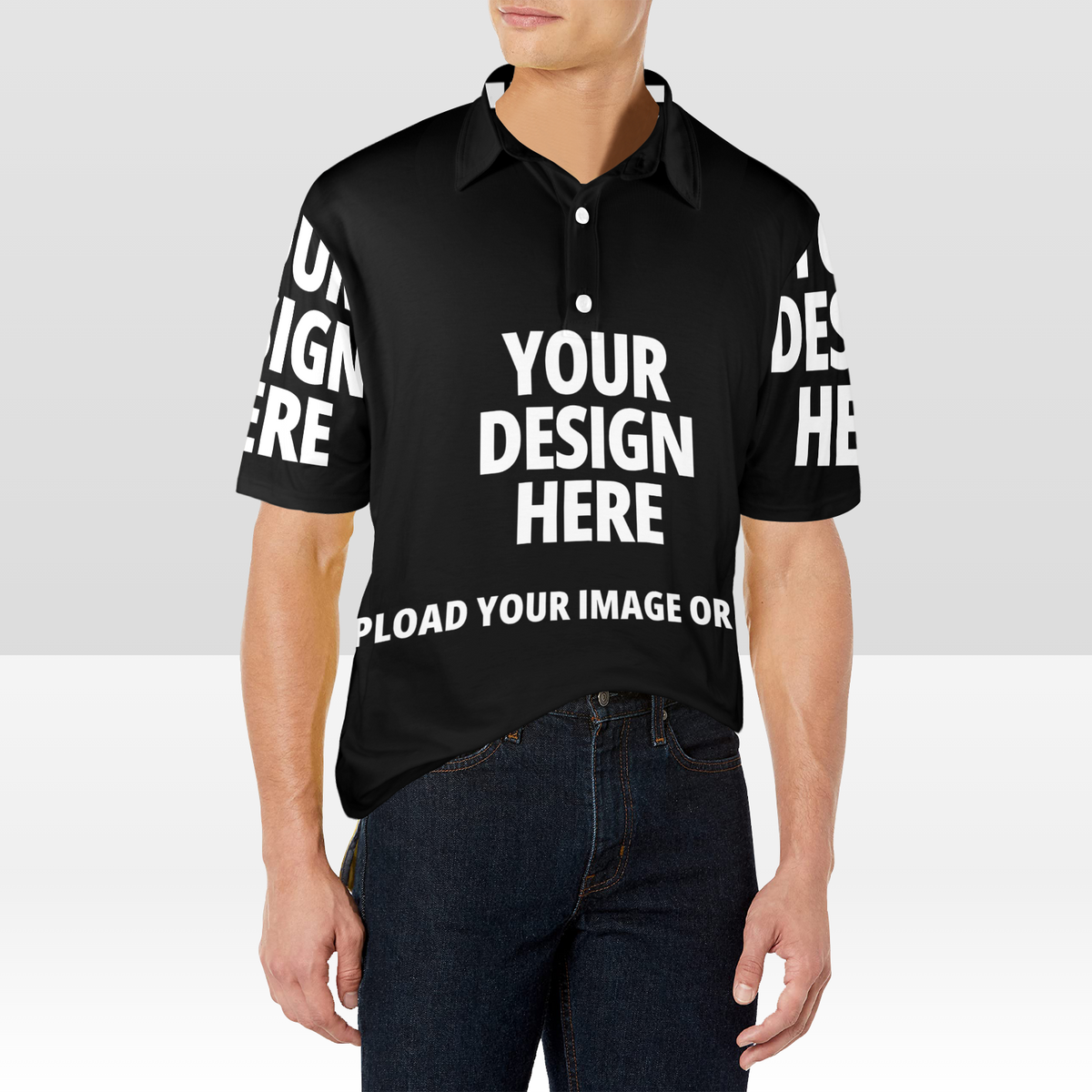 Men's All Over Print Polo Shirt