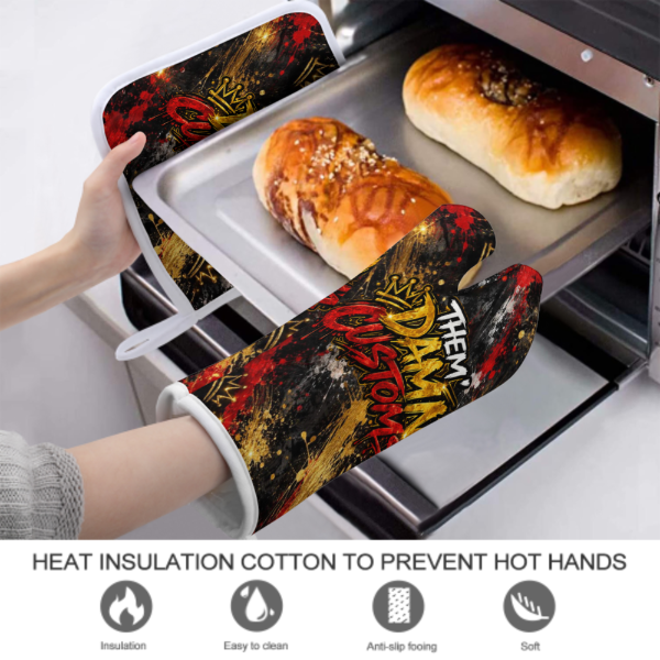 Heat Resistant Oven Mitt With Pot Holder