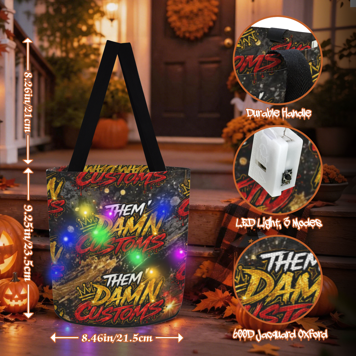 Halloween Multi-Color LED Light-Up Candy Bag
