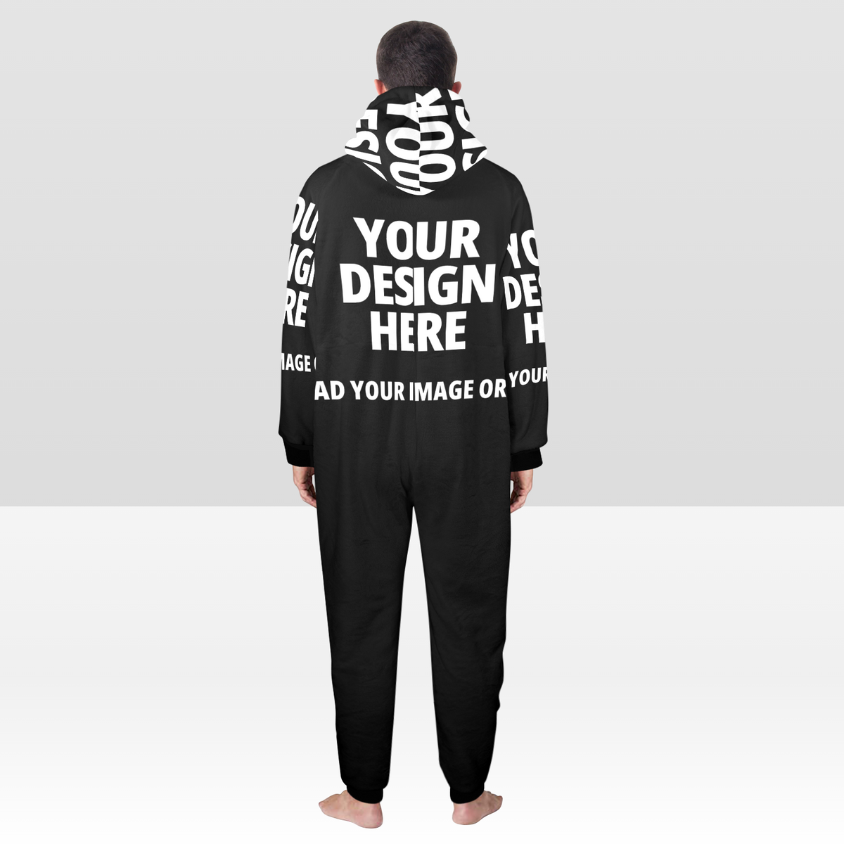 Unisex One-Piece Zip Up Hooded Pajamas