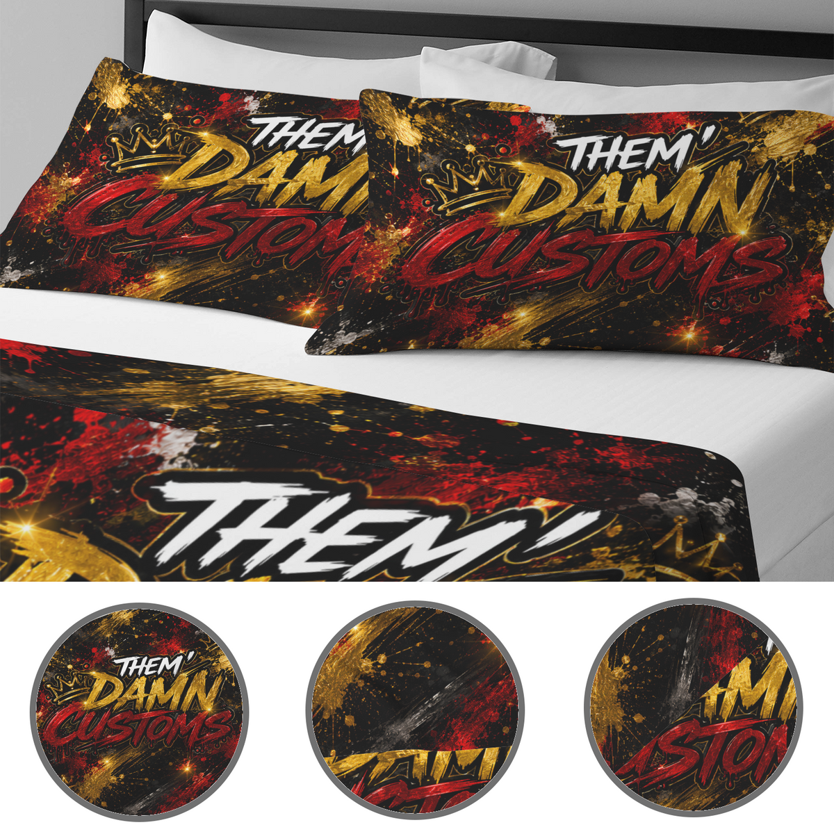 4-Piece Bedding Set with Blank Fitted