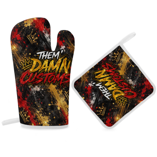 Heat Resistant Oven Mitt With Pot Holder